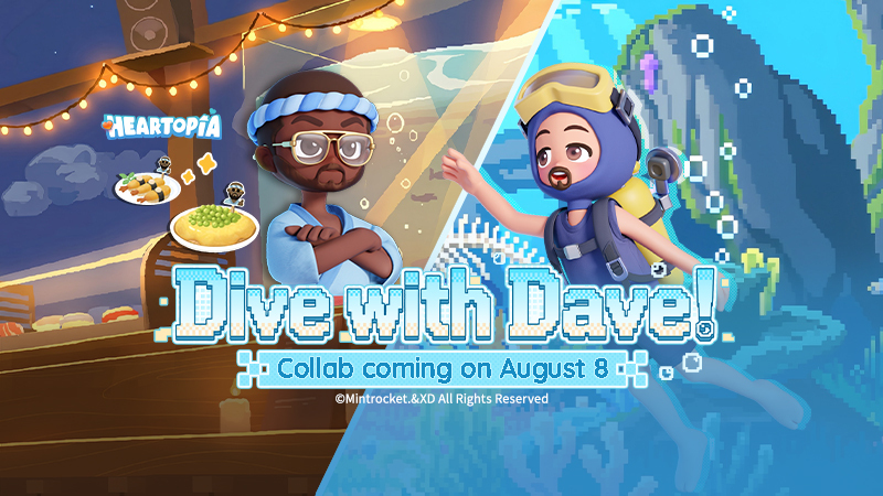 Official Heartopia x Dave the Diver collaboration artwork