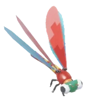 Colorful Brick Large Red Damselfly insect image